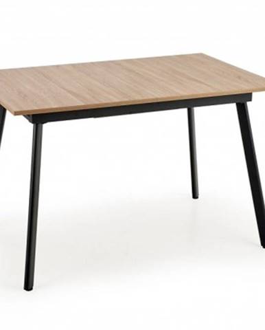 Jídelní stůl Lopez rozkládací 120-160x76x80 cm dub, šedá, černá