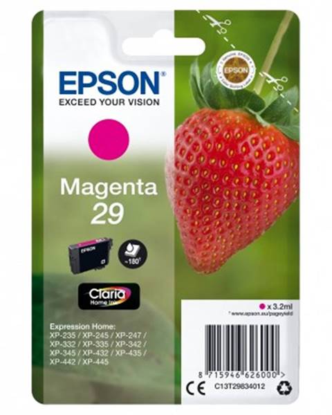 Epson Epson originální ink C13T29834012, T29, magenta, 3,2ml