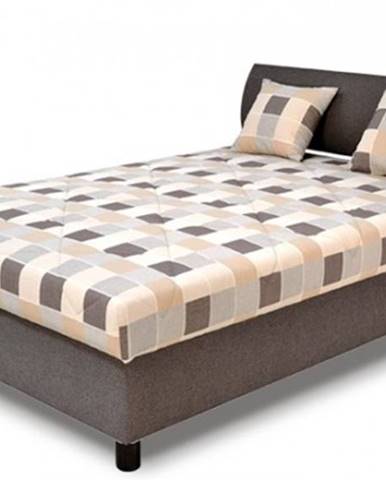 Čalouněná postel George 140x200, hnědá, vč. matrace a úp