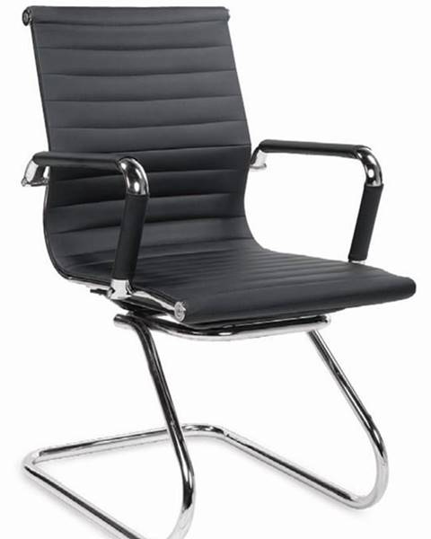 Halmar Konferenční židle ADK Deluxe Skid, černá
