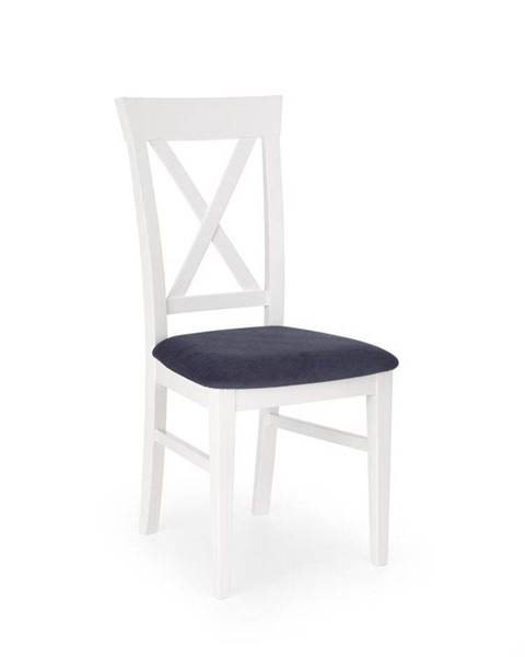 Halmar Halmar Jídelní židle BERGAMO, bílá/tmavě modrá