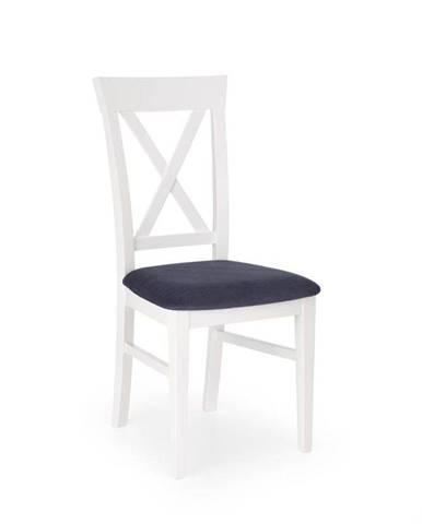 Halmar Jídelní židle BERGAMO, bílá/tmavě modrá