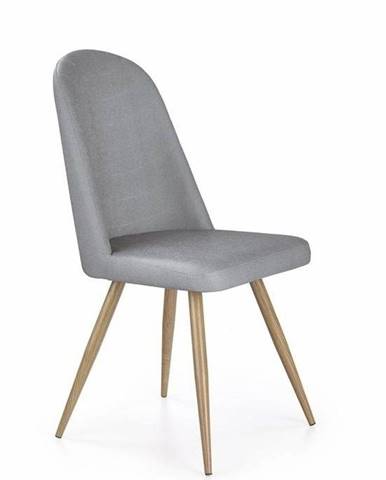 Halmar Jídelní židle K214, šedá/medový dub