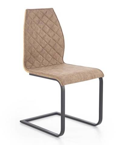 Halmar Jídelní židle K265, hnědá/dub zlatý