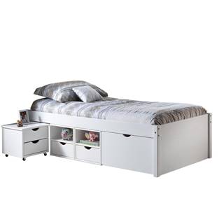 Multifunkční postel TILL 90x200 bílý lak