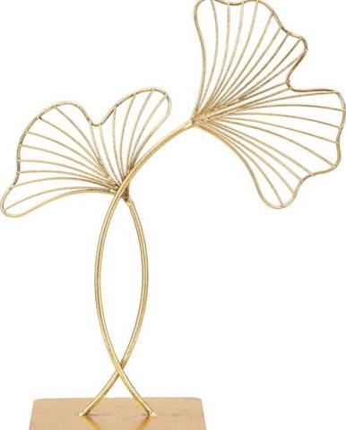Dekorace ve zlaté barvě Mauro Ferretti Leaf Glam, výška 44 cm