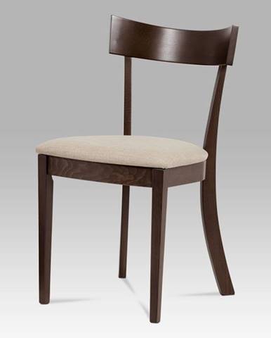 Jídelní židle BC-3333 WAL, krémová/ořech