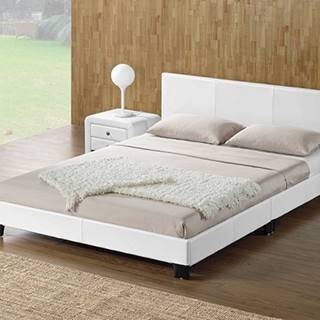 DANETA čalouněná postel s roštem 180x200 cm, bílá