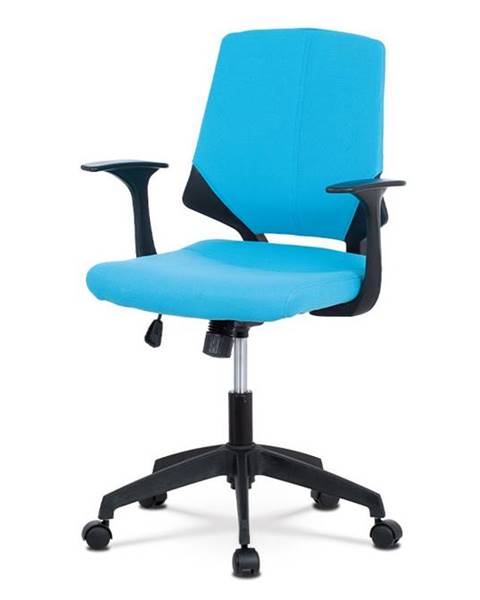 Smartshop Kancelářská židle, modrá látka, černé PP područky KA-R204 BLUE