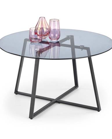 Konferenční stolek ZELDA, kouřové sklo/černá