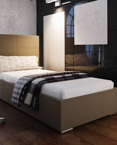 Čalouněná postel SOFIE 4 80X200 cm, hnědá látka