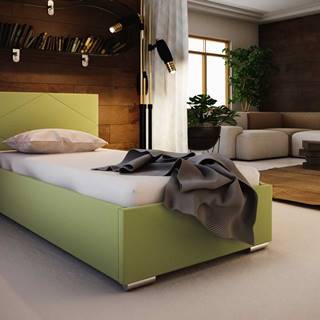 Čalouněná postel SOFIE 5 90x200 cm, zelená látka