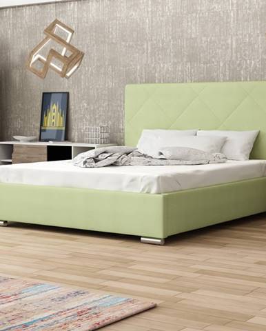 Čalouněná postel SOFIE 5 180x200 cm, zelená látka