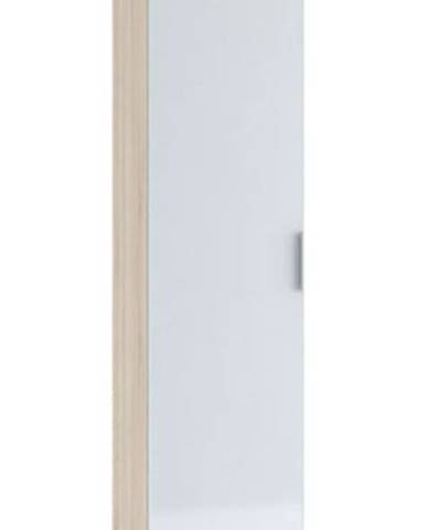 Šatní skříň 1-dveřová TERRA, sonoma/bílá lesk (TERRA SK821-D4 SKŘÍŇ 1D sonoma+bílý lesk 3D)
