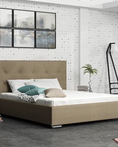 Čalouněná postel SOFIE 1 140x200 cm, béžová látka