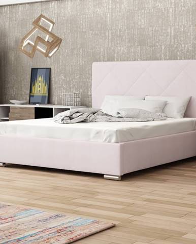 Čalouněná postel SOFIE 5 180x200 cm, růžová látka