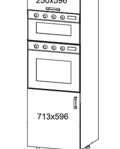 IRIS vysoká skříň DPS60/207O levá, korpus wenge, dvířka bílá supermat