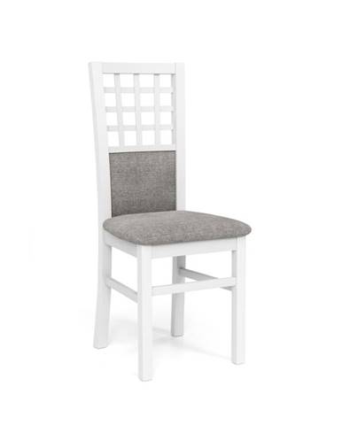 Jídelní židle GERARD 3, světle šedá/bílá