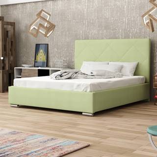 Čalouněná postel SOFIE 5 160x200 cm, zelená látka
