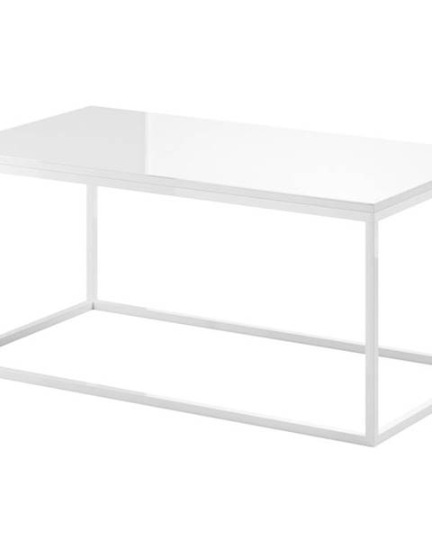 Smartshop HELIO TYP 99 konferenční stolek, bílá/bílá sklo