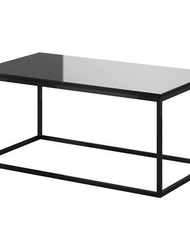 HELIO TYP 99 konferenční stolek, černá/černé sklo