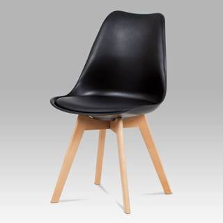 Jídelní židle CT-752 BK, černá / masiv buk