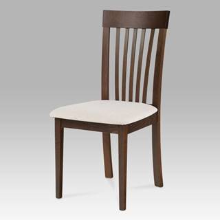 Jídelní židle, ořech, potah krémový BC-3950 WAL