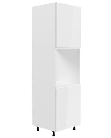 ASPEN, vysoká skříňka pro vestavbu D60P levá, bílá/bílý lesk