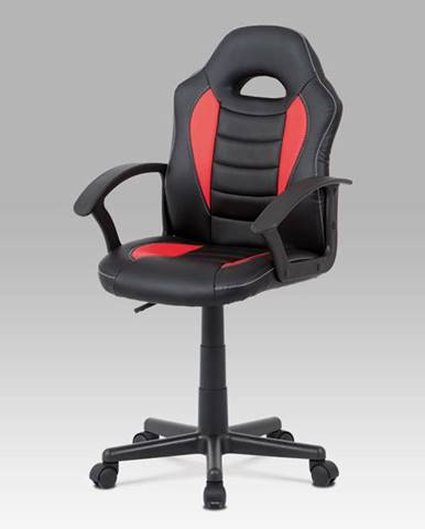 Dětská kancelářská židle KA-V107 RED, červená/černá