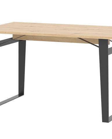 Jídelní stůl LOFT, dub artisan/černá