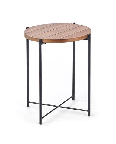 Konferenční stolek TANAKA S, ořech světlý/černá