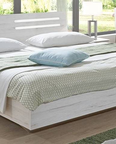 SUSAN, postel 160x200 cm, bílý dub