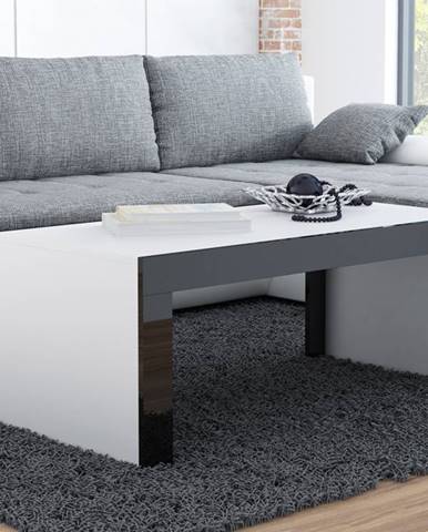 Konferenční stolek TESS, bílý mat/černý lesk