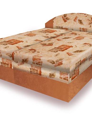 Polohovací čalouněná postel VESNA 160x200 cm, béžová látka