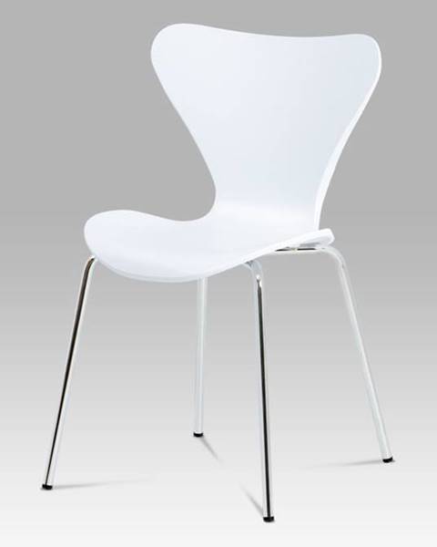 Smartshop Jídelní židle AURORA WT, chrom / bílá