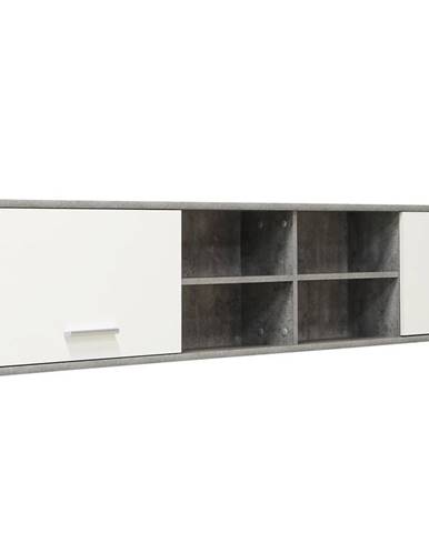 Závěsná skříňka LUPO LPH01, beton/bílá