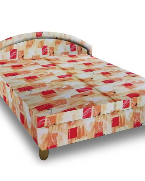 Smartshop Čalouněná postel MAGDA 160x195 cm, oranžová látka