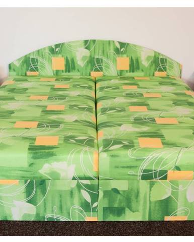 Čalouněná postel ÁJA 160x195 cm, zelená látka