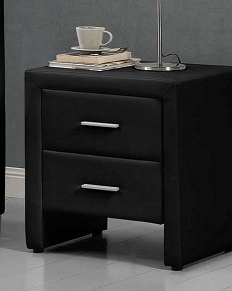 Smartshop CASTEL čalouněný noční stolek, černá
