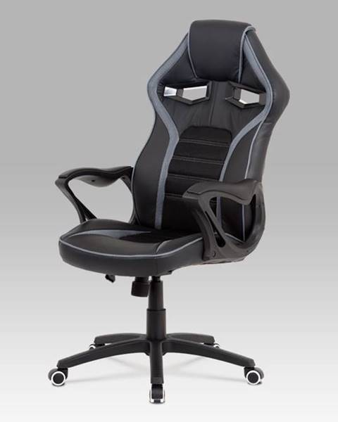 Smartshop Kancelářská židle KA-G406 GREY, černá látka/šedá látka