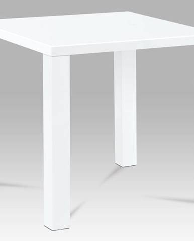 Jídelní stůl AT-3005 WT 80x80 cm, vysoký lesk bílý