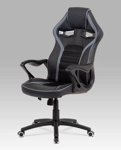 Kancelářská židle KA-G406 GREY, černá látka/šedá látka