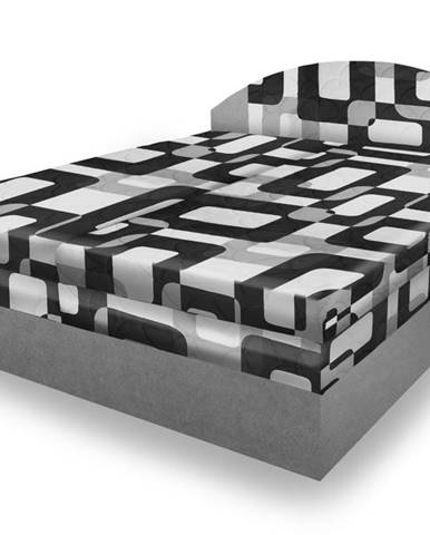 Polohovací čalouněná postel VESNA 160x200 cm, šedá látka