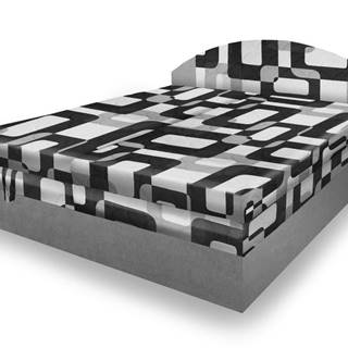 Polohovací čalouněná postel VESNA 160x200 cm, šedá látka