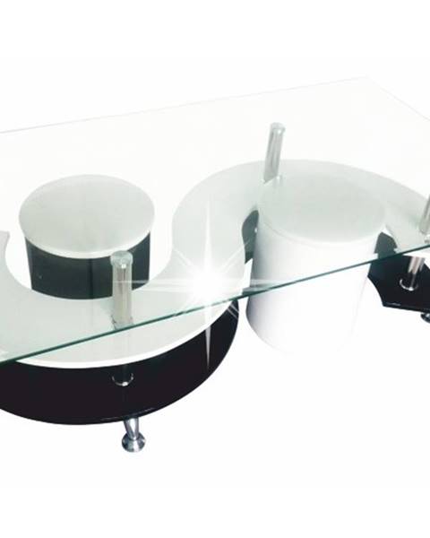 RUPERT konferenční stolek, bílá/černá