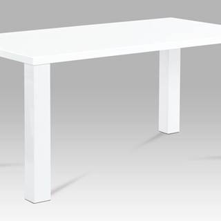 Jídelní stůl AT-3008 WT 160x90 cm, vysoký lesk bílý