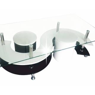 RUPERT konferenční stolek, bílá/černá