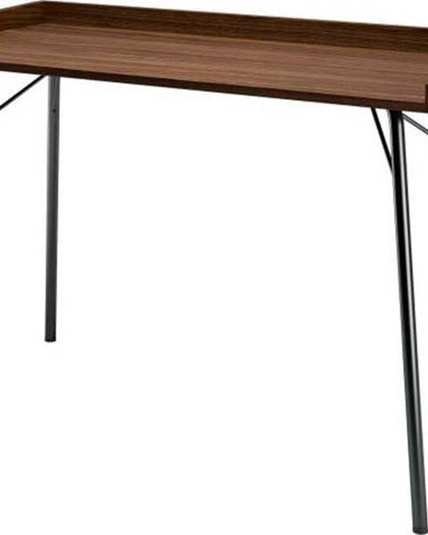 Woodman Pracovní stůl s deskou v dekoru ořechového dřeva 52x115 cm Rayburn – Woodman