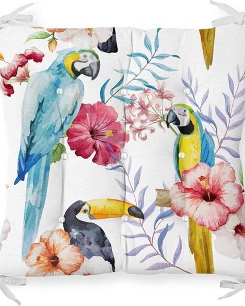 Minimalist Cushion Covers Podsedák s příměsí bavlny Minimalist Cushion Covers Jungle Birds, 40 x 40 cm