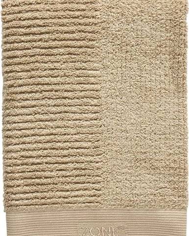 Tmavě béžový bavlněný ručník Zone Classic, 100 x 50 cm
